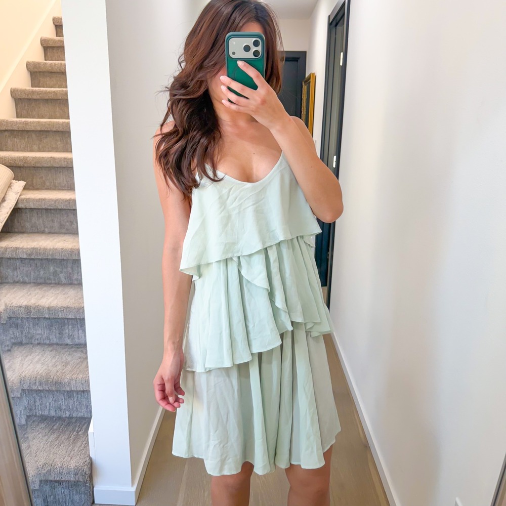 NWT Magali Pascal Fairy Boho  Coquette European Summer Tropical Green Dress S